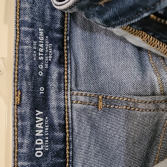 Old Navy Extra Stretch O.G. Straight High Rise secret smooth pockets size 10 - Picture 3 of 4